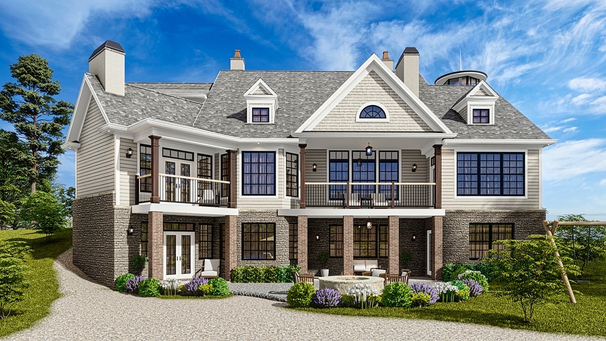 Garage Plan 81669 - 3 Car Garage Rear Elevation