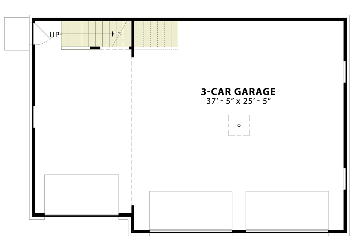 Garage-Living Plan 81671 Level One