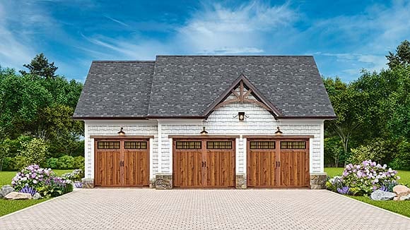Garage-Living Plan 81672