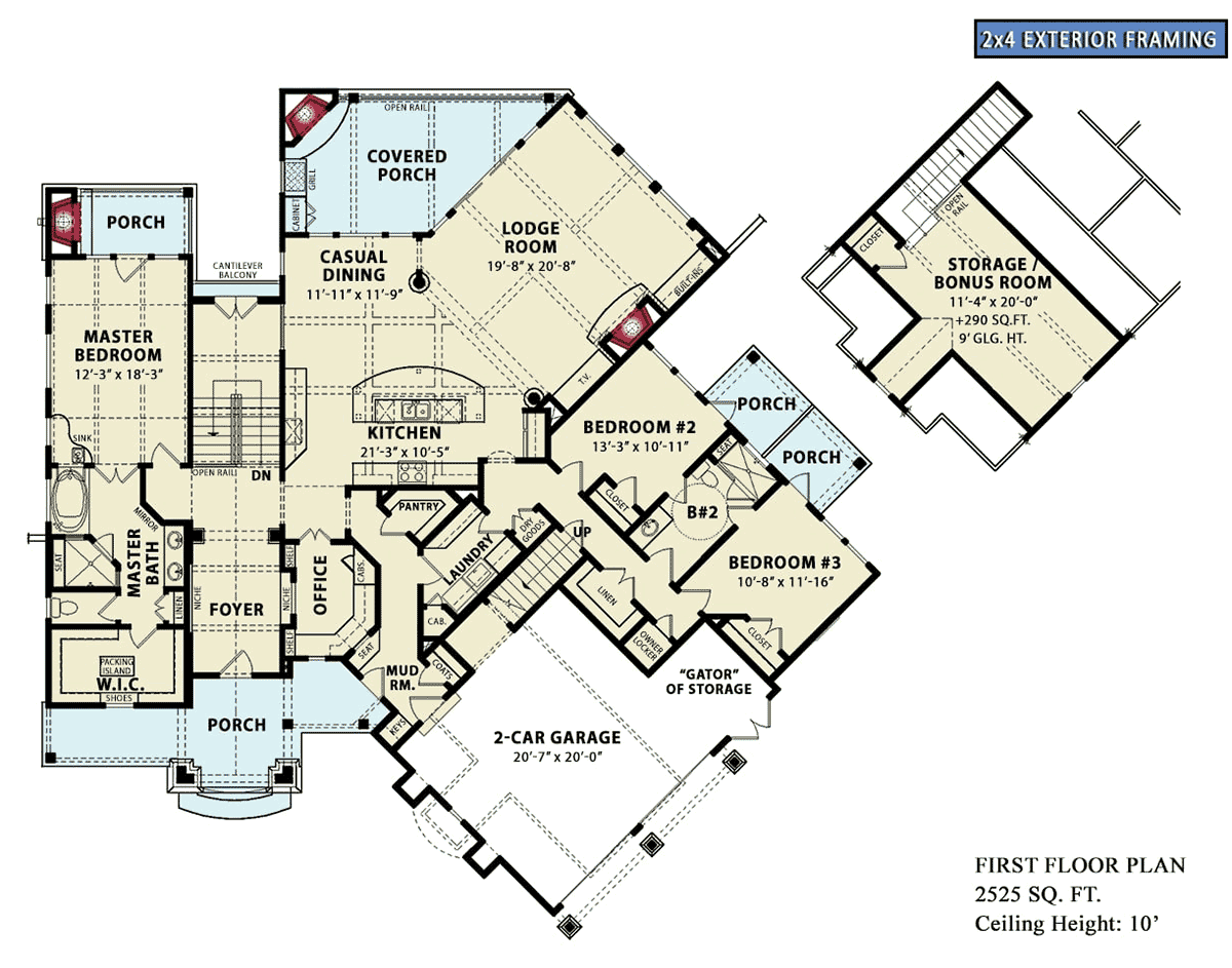 House Plan 81679 Level One