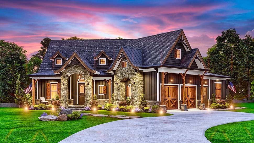 Country, Craftsman Plan with 2525 Sq. Ft., 3 Bedrooms, 2 Bathrooms, 2 Car Garage Picture 13