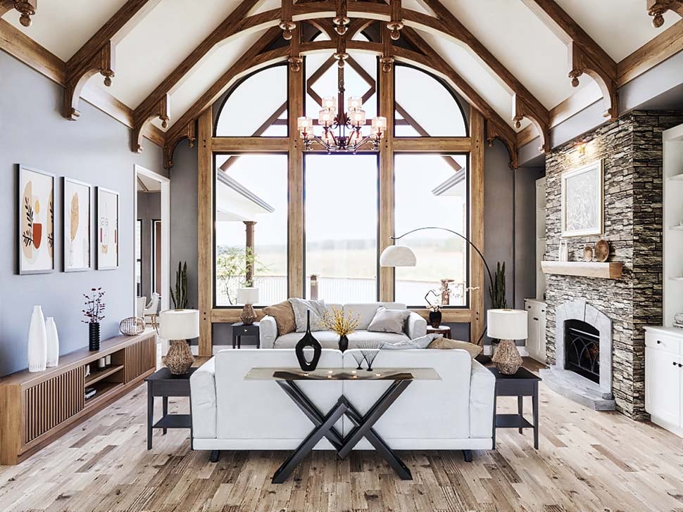 Bungalow, Craftsman Plan with 5079 Sq. Ft., 4 Bedrooms, 5 Bathrooms, 3 Car Garage Picture 13