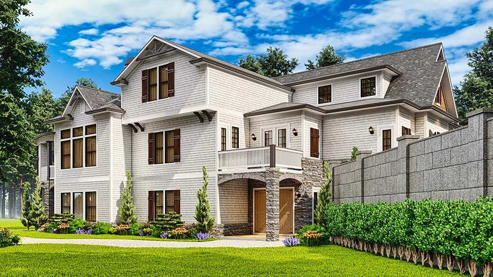 Bungalow, Craftsman Plan with 5079 Sq. Ft., 4 Bedrooms, 5 Bathrooms, 3 Car Garage Picture 4