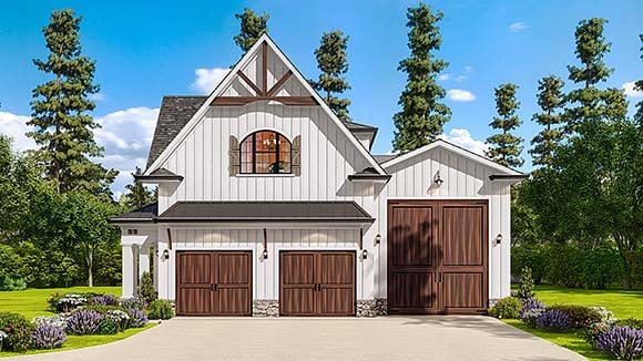 Garage-Living Plan 81681