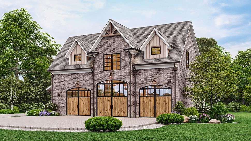 Contemporary, Country, Craftsman, Traditional Plan with 930 Sq. Ft., 1 Bedrooms, 1 Bathrooms, 3 Car Garage Picture 12