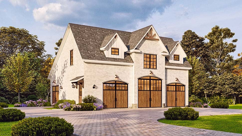 Contemporary, Country, Craftsman, Traditional Plan with 930 Sq. Ft., 1 Bedrooms, 1 Bathrooms, 3 Car Garage Picture 7