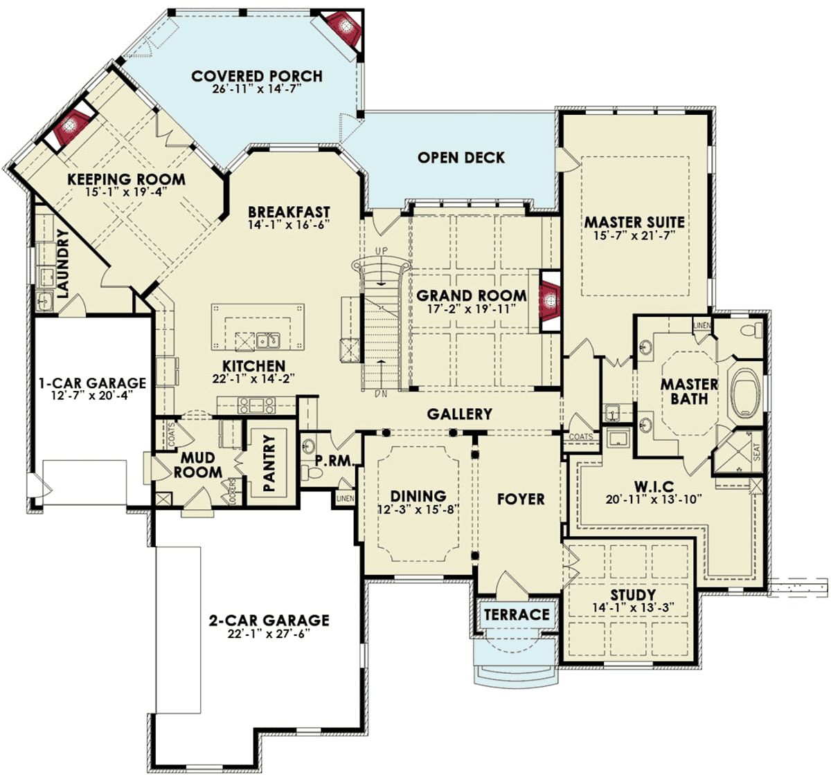 House Plan 81688 Level One