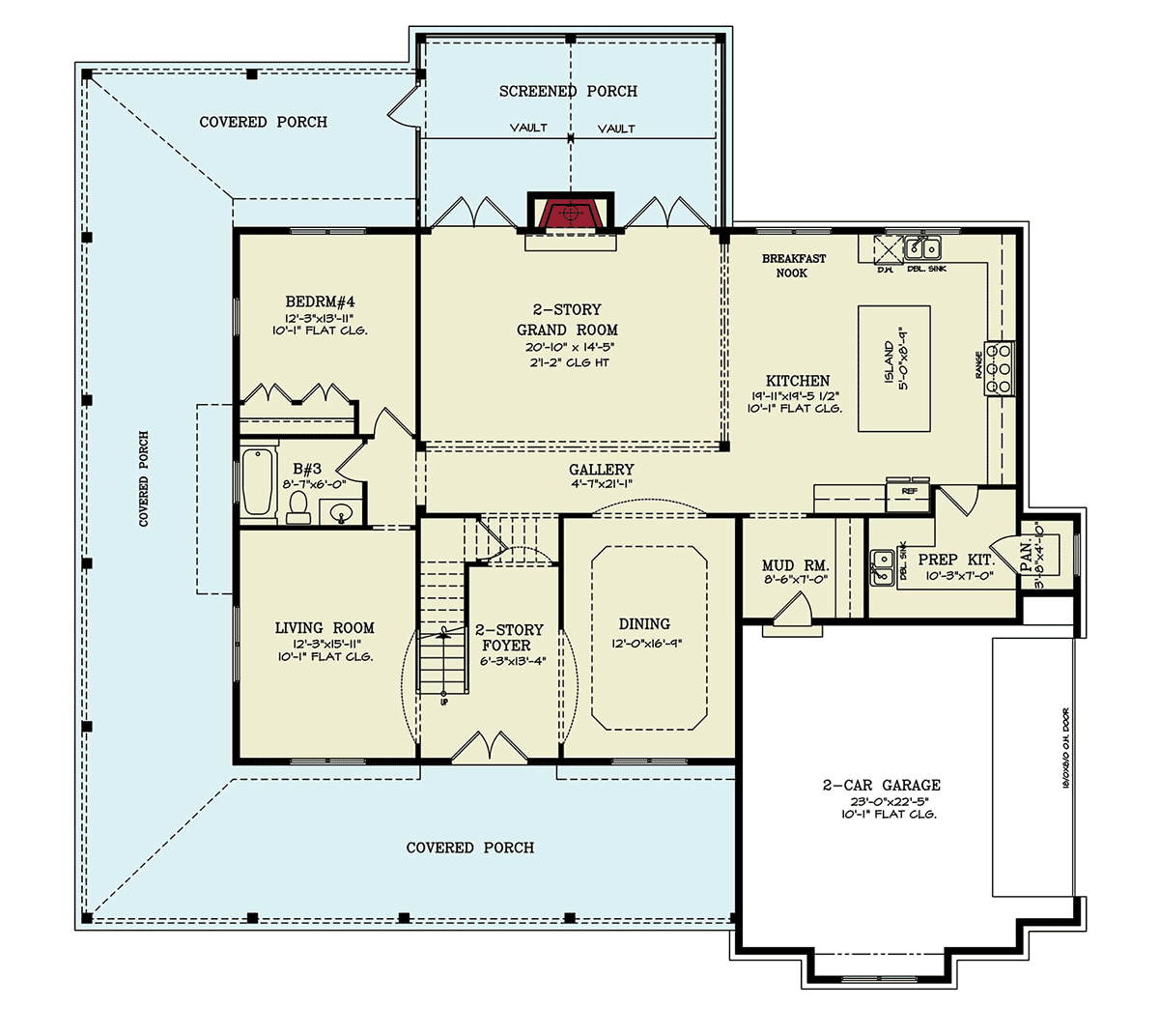 House Plan 81695 Level One