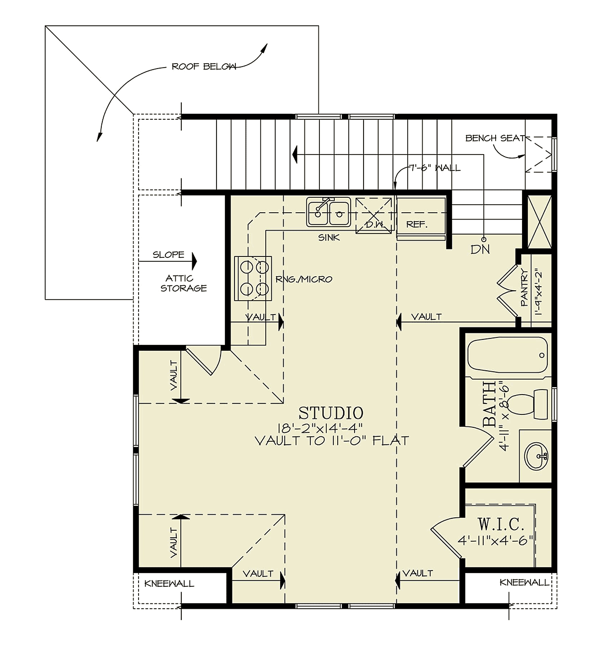 Garage-Living Plan 81696 Level Two