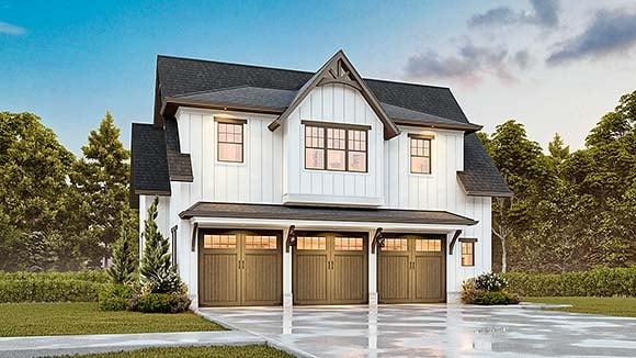 Garage-Living Plan 81698