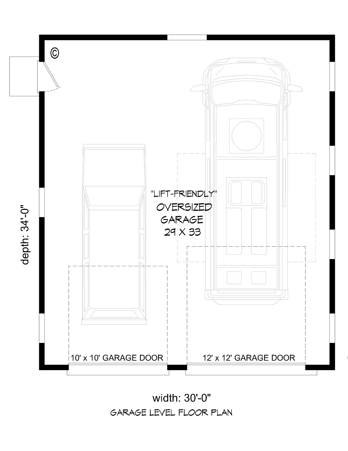 Garage Plan 81706 - 2 Car Garage Level One