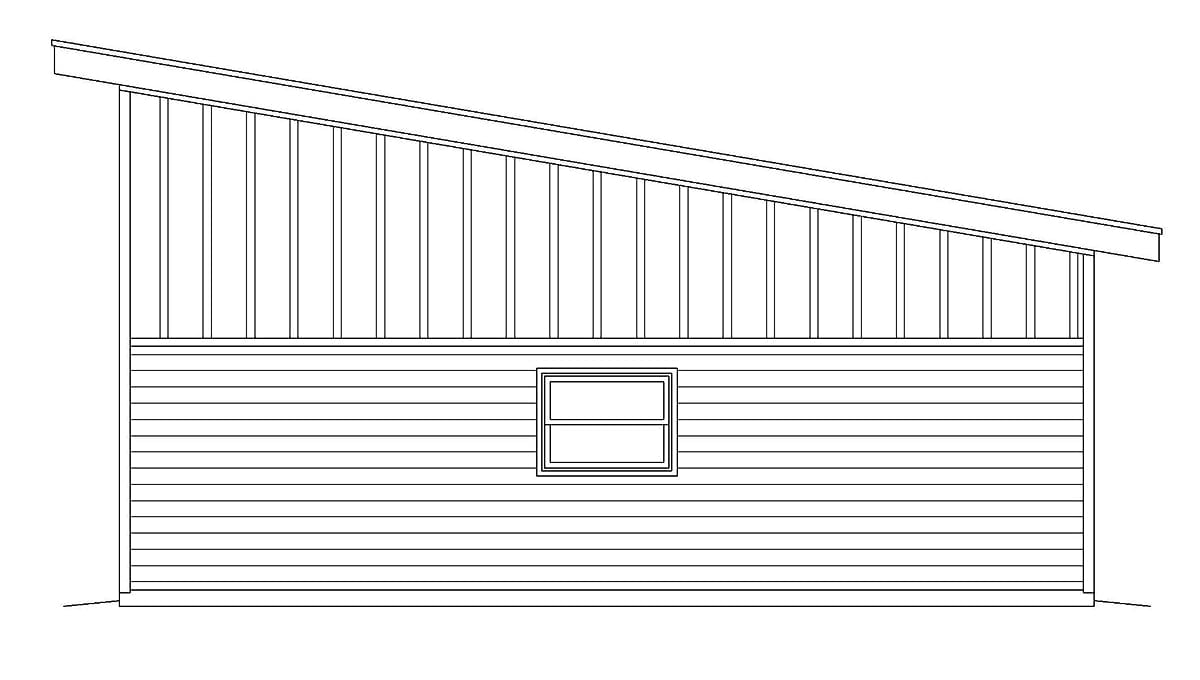 Garage Plan 81706 - 2 Car Garage Rear Elevation