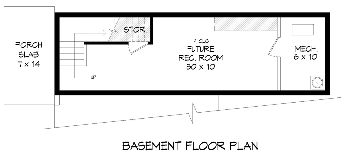 Garage-Living Plan 81709 Lower Level