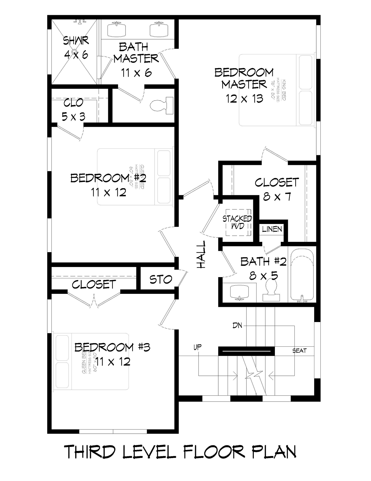 House Plan 81710 Level Three