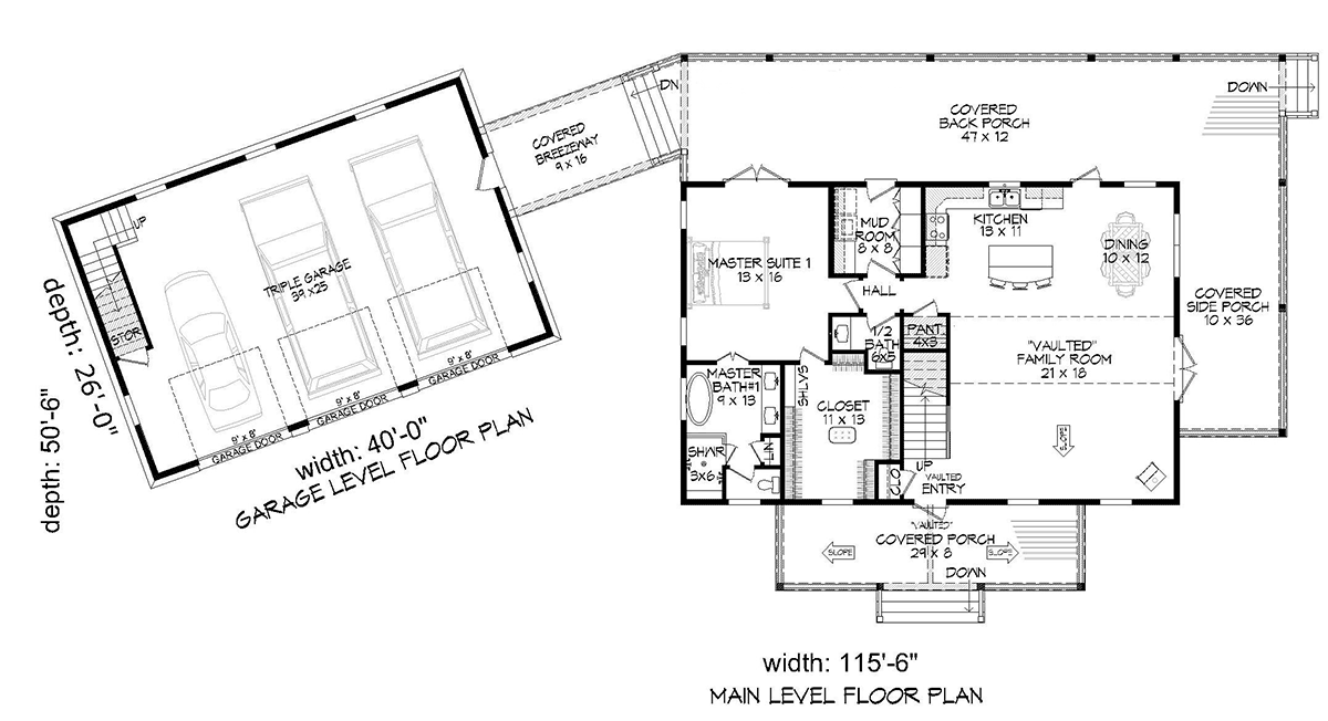 House Plan 81714 Level One