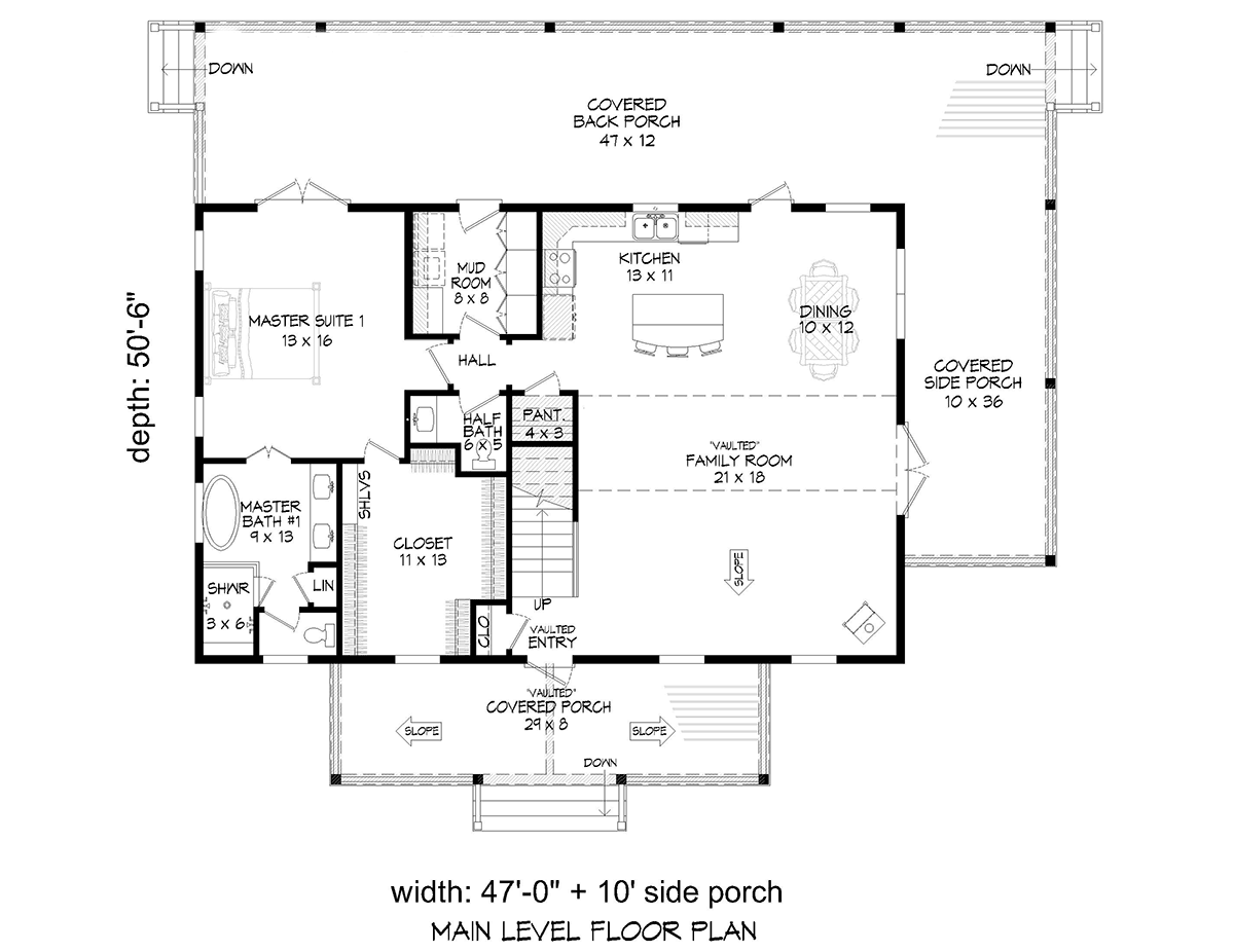 House Plan 81715 Level One