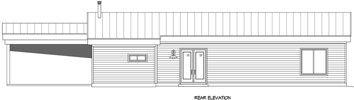 House Plan 81720 Rear Elevation
