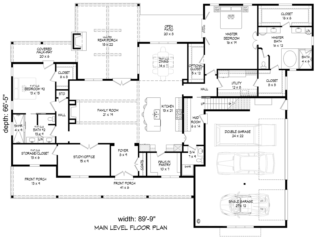 House Plan 81724 Level One