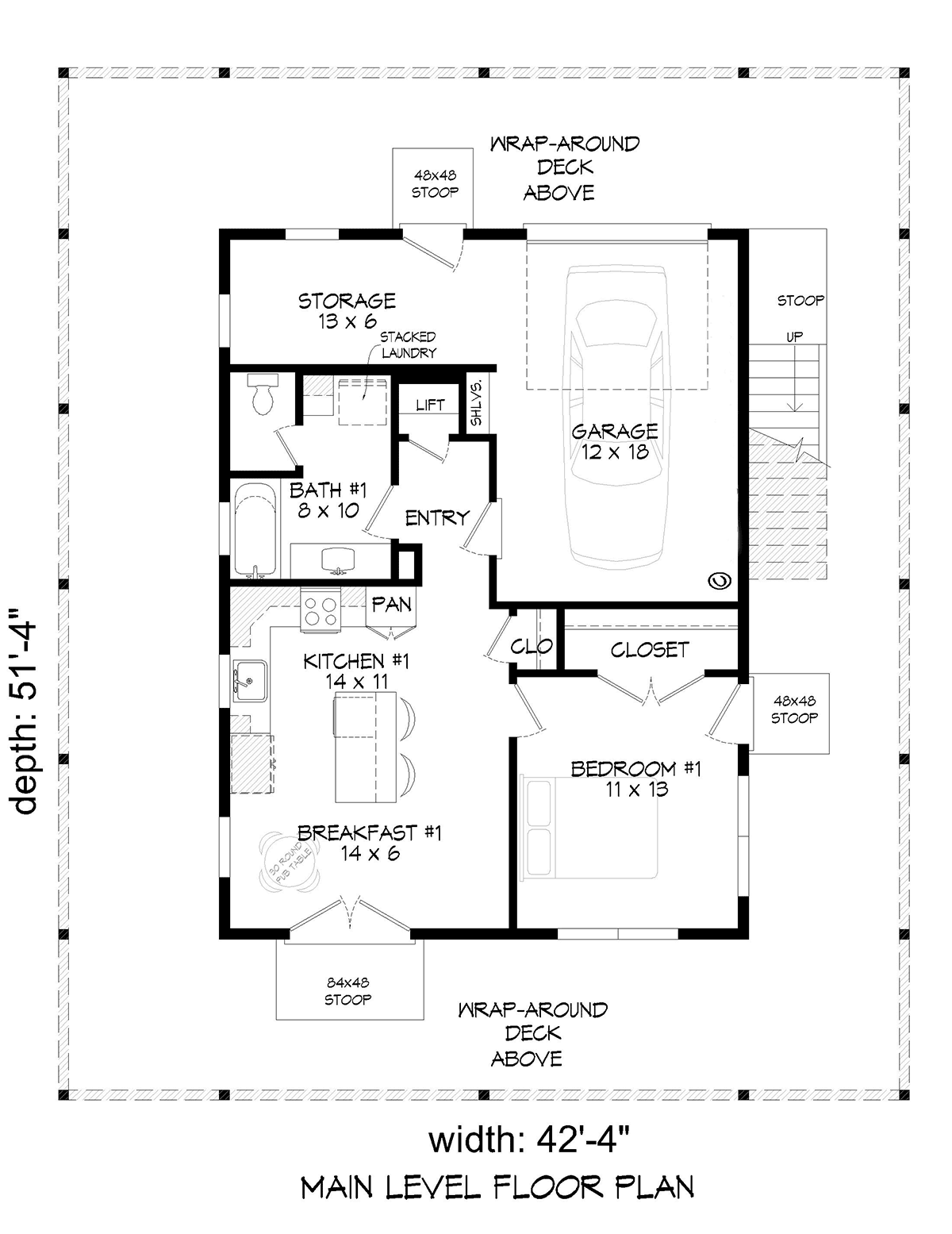 House Plan 81725 Level One