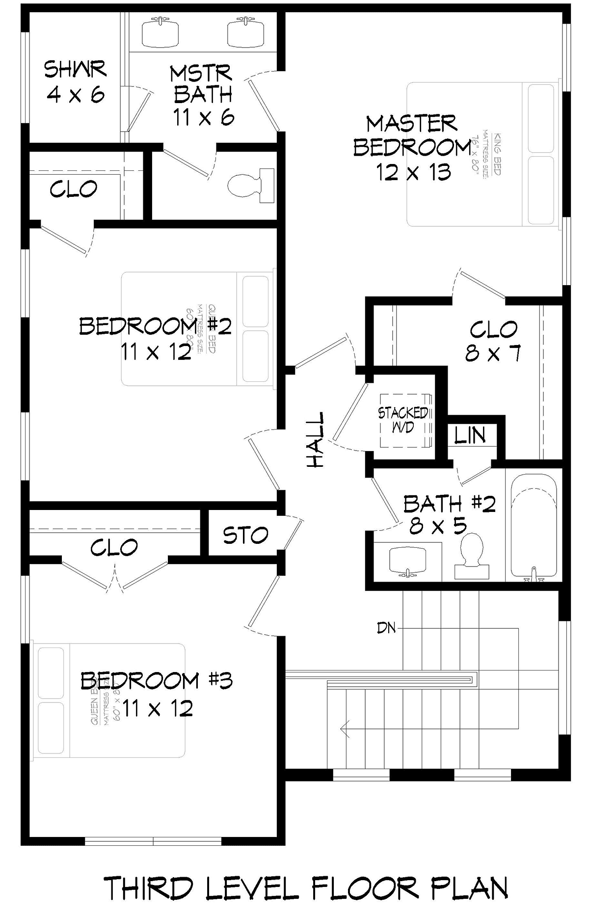 House Plan 81737 Level Three