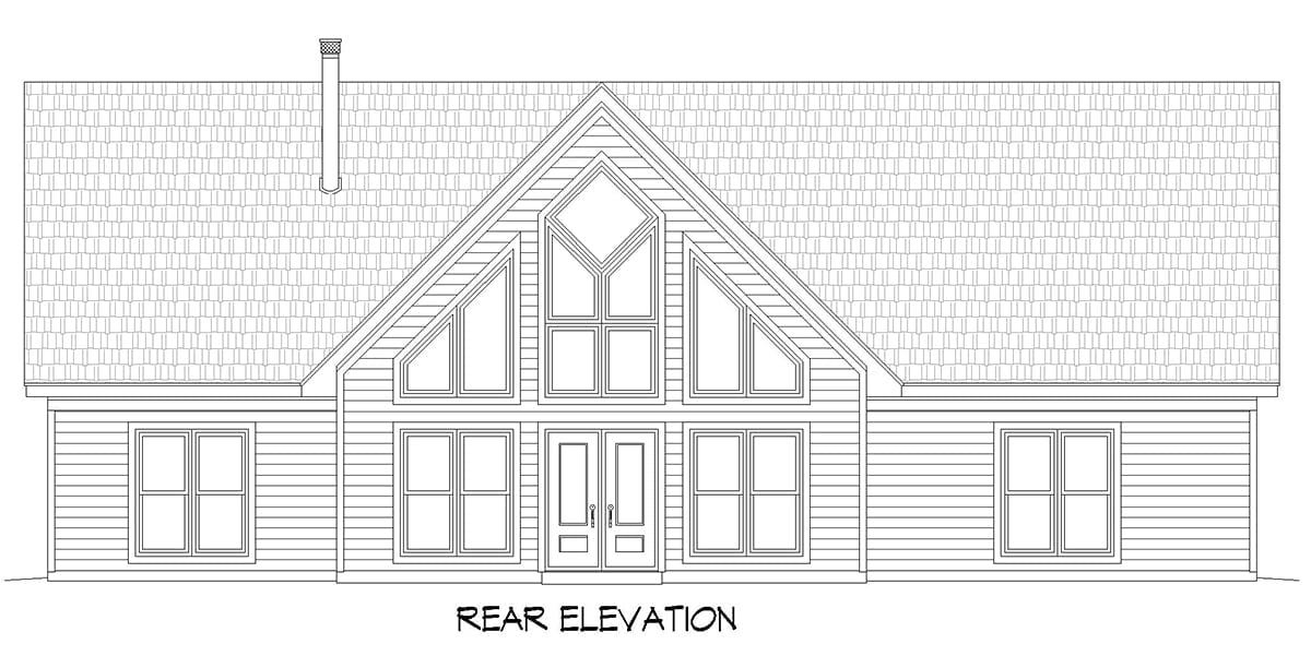 House Plan 81738 Rear Elevation