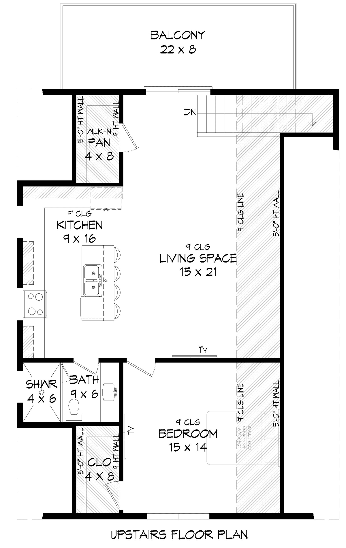 Garage-Living Plan 81739 Level Two