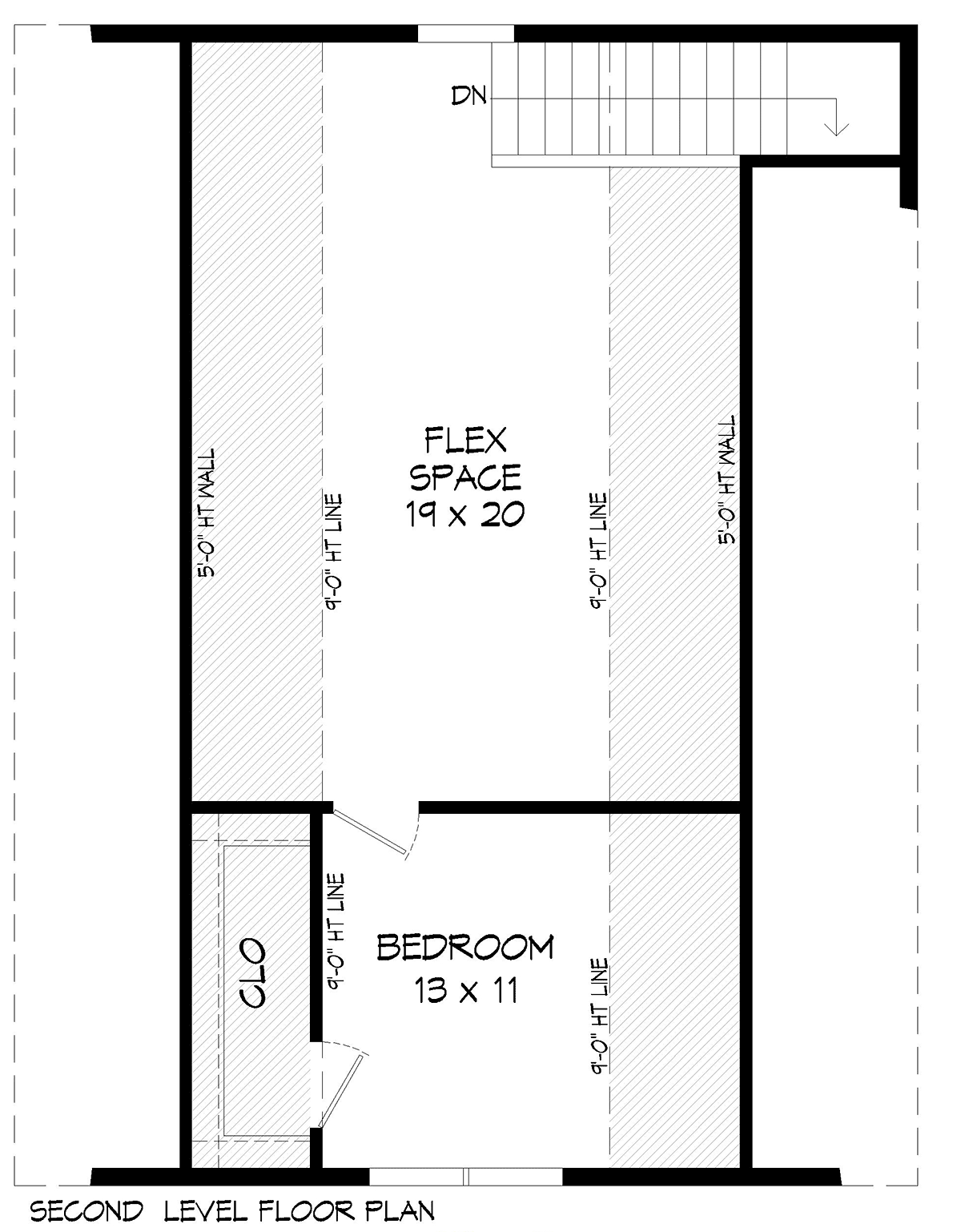 Garage-Living Plan 81748 Level Two