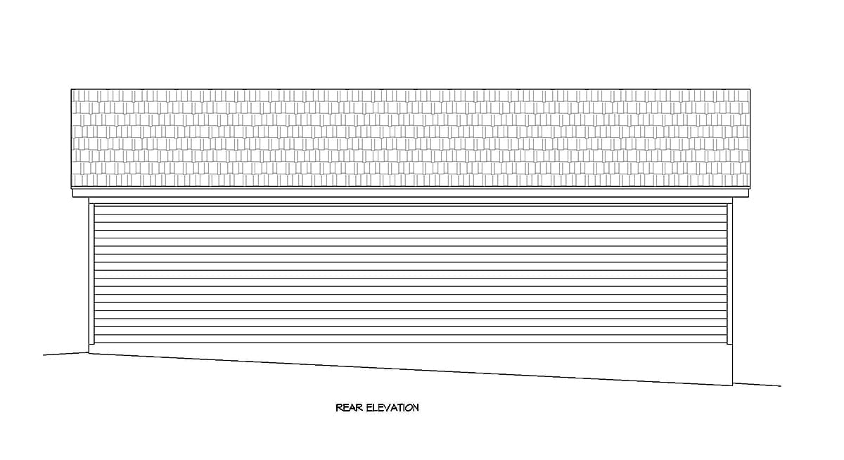 Garage-Living Plan 81752 Rear Elevation