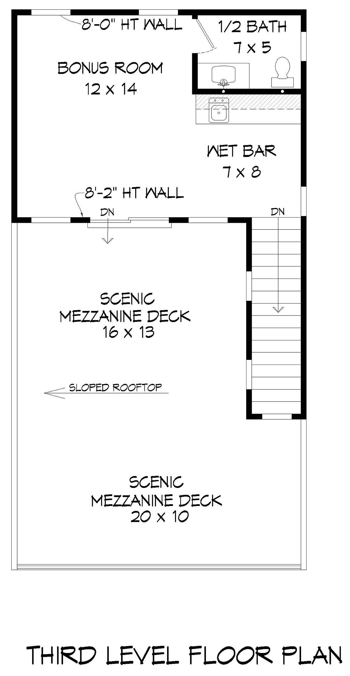 House Plan 81759 Level Three