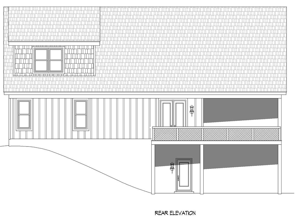 House Plan 81764 Rear Elevation