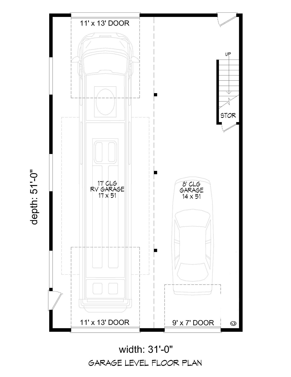 Garage Plan 81767 - 2 Car Garage Level One