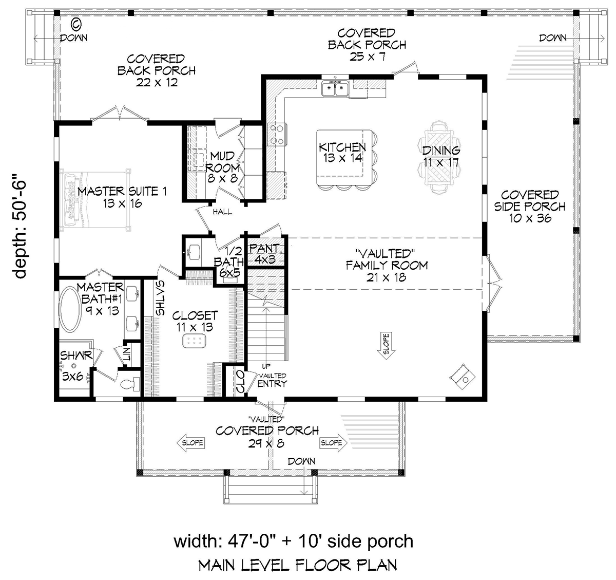 House Plan 81770 Level One