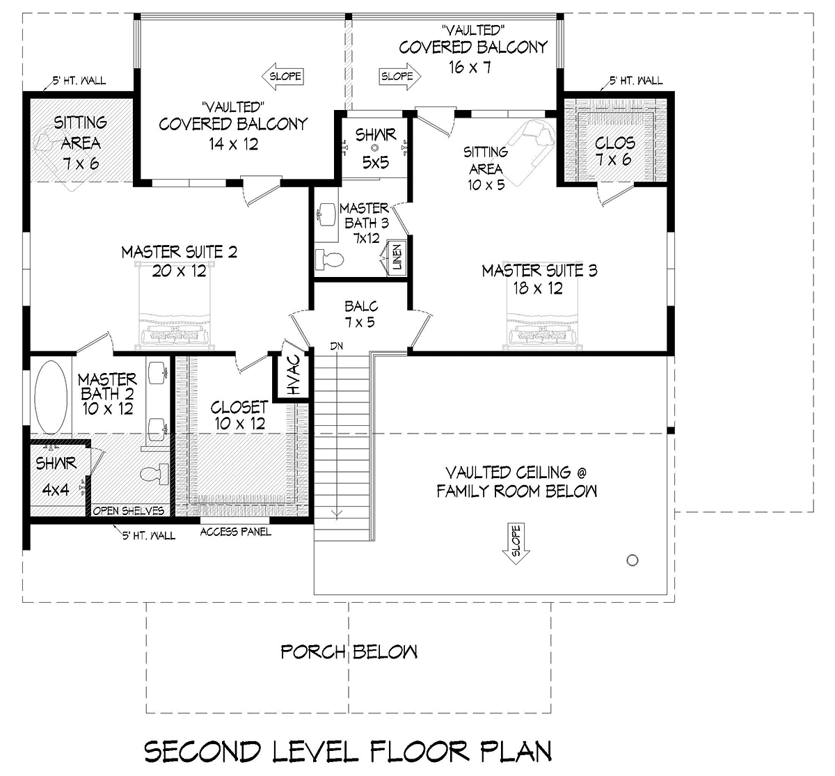 House Plan 81770 Level Two