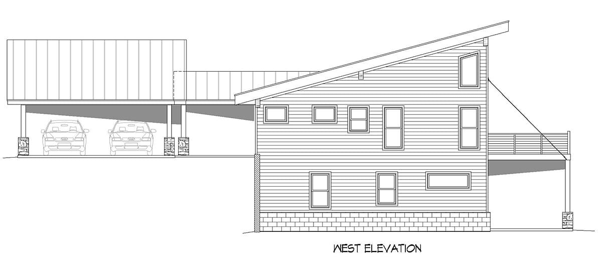 House Plan 81777 Rear Elevation