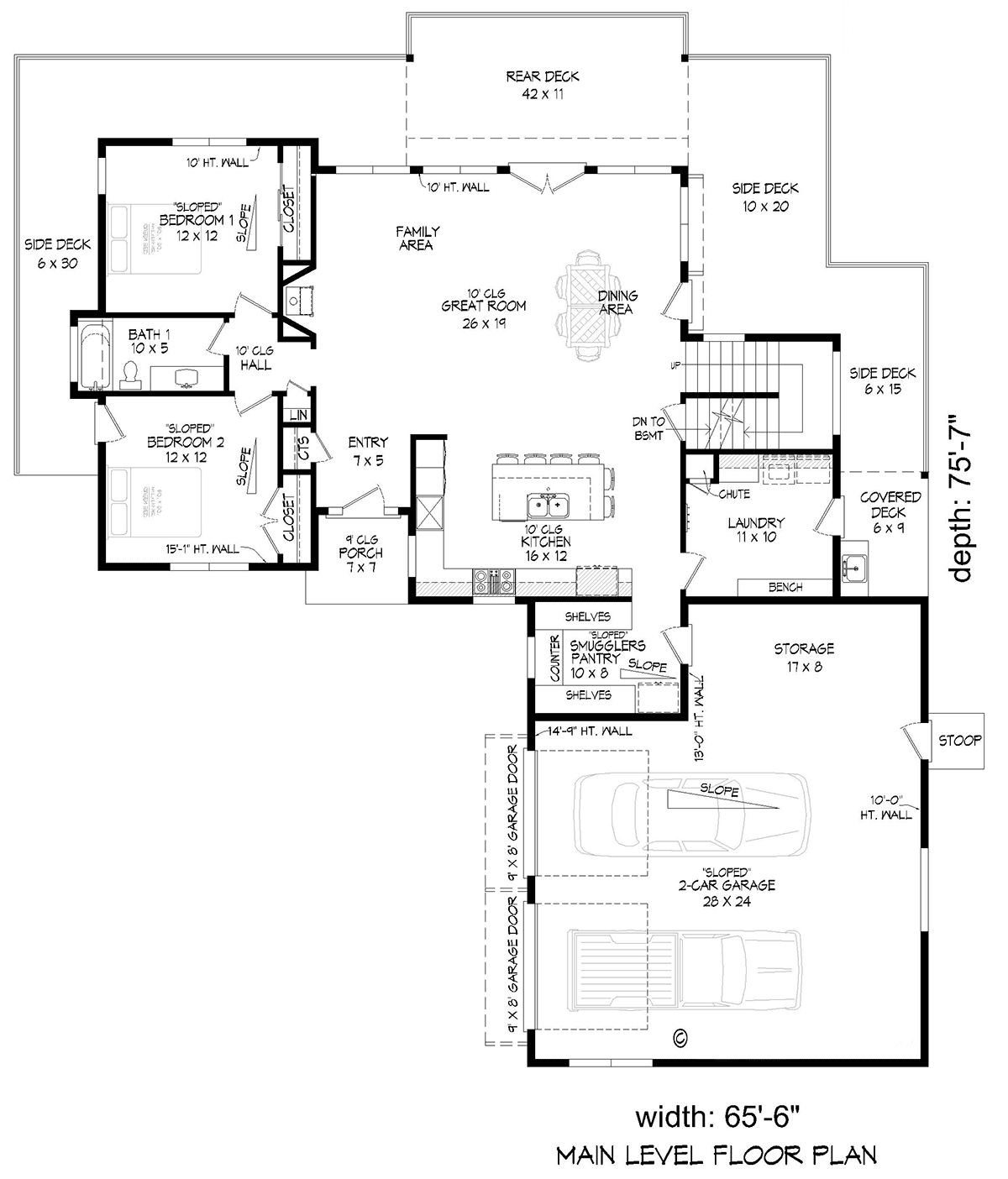 House Plan 81784 Level One