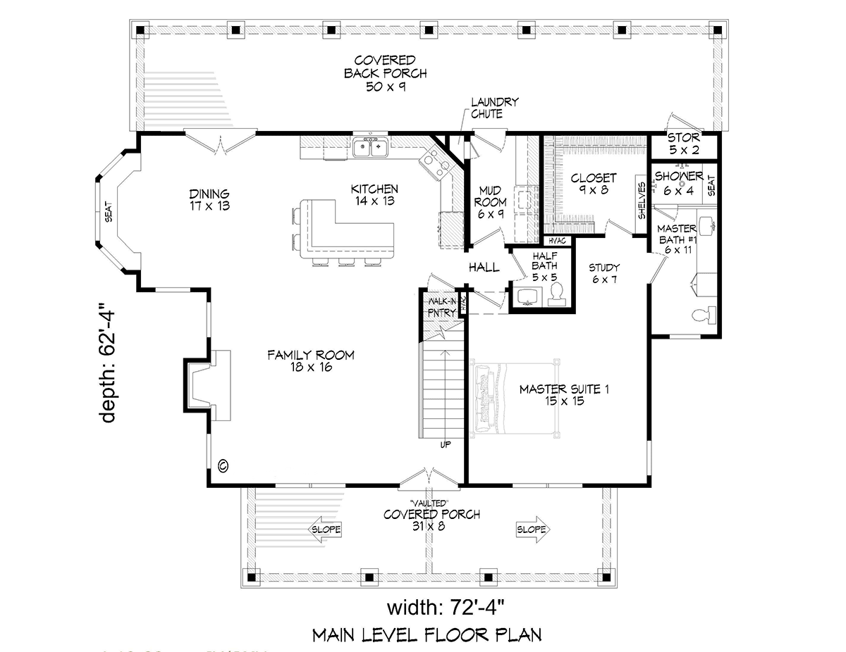 House Plan 81785 Level One
