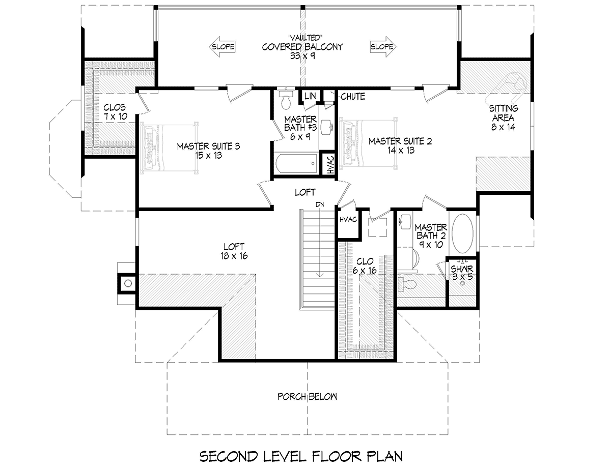 House Plan 81785 Level Two