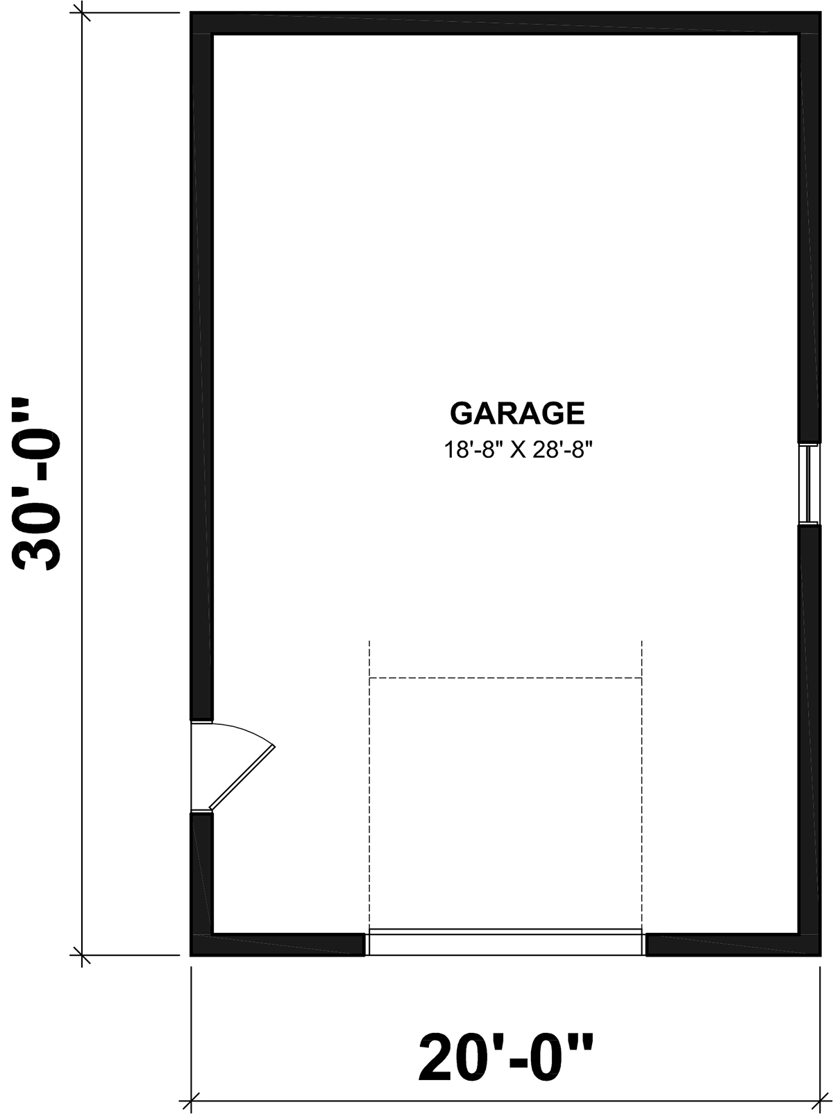 Garage Plan 81808 - 1 Car Garage Level One