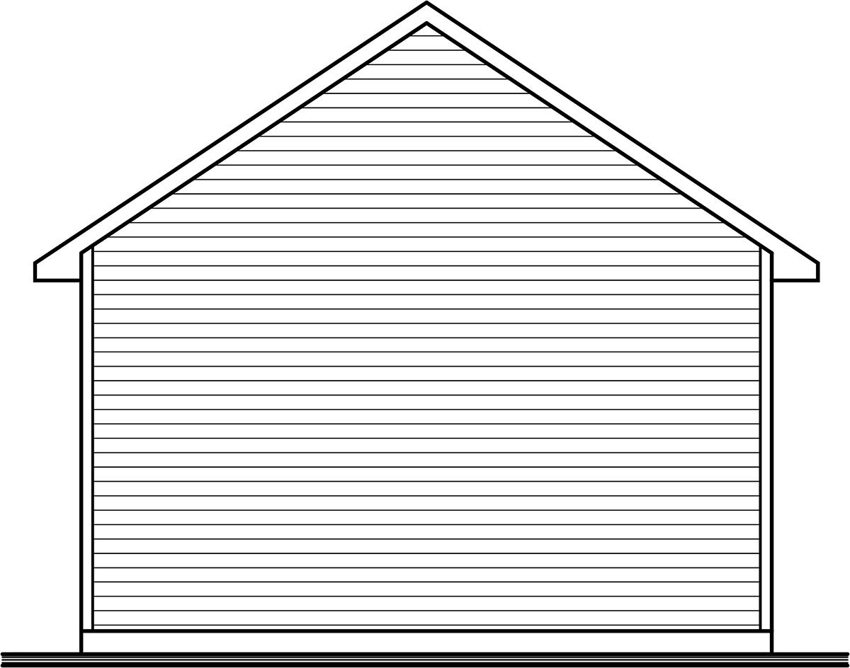 Garage Plan 81808 - 1 Car Garage Rear Elevation