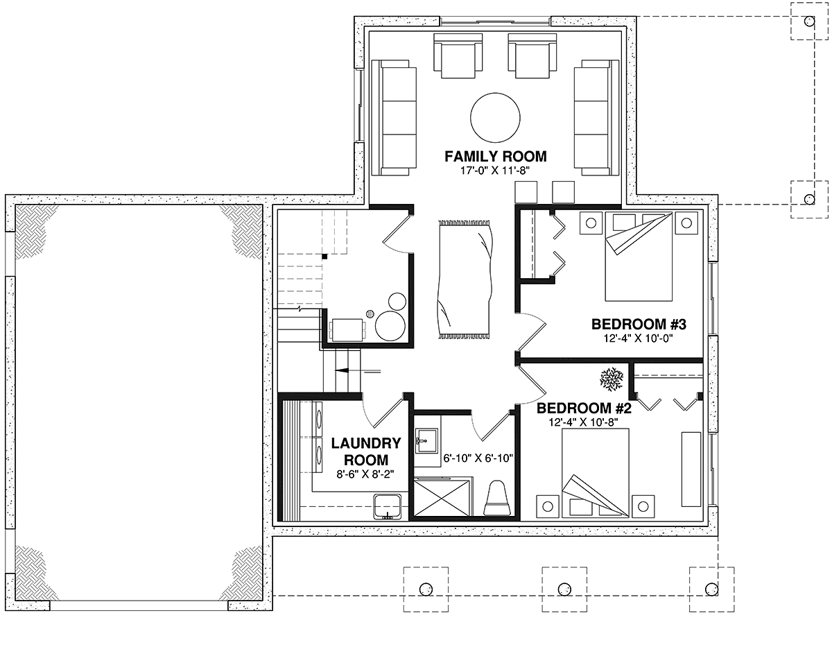 House Plan 81814 Lower Level