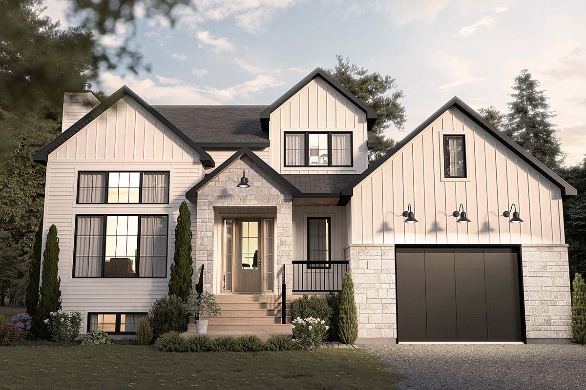 Country, Farmhouse, Traditional Plan with 3012 Sq. Ft., 3 Bedrooms, 3 Bathrooms, 1 Car Garage Elevation