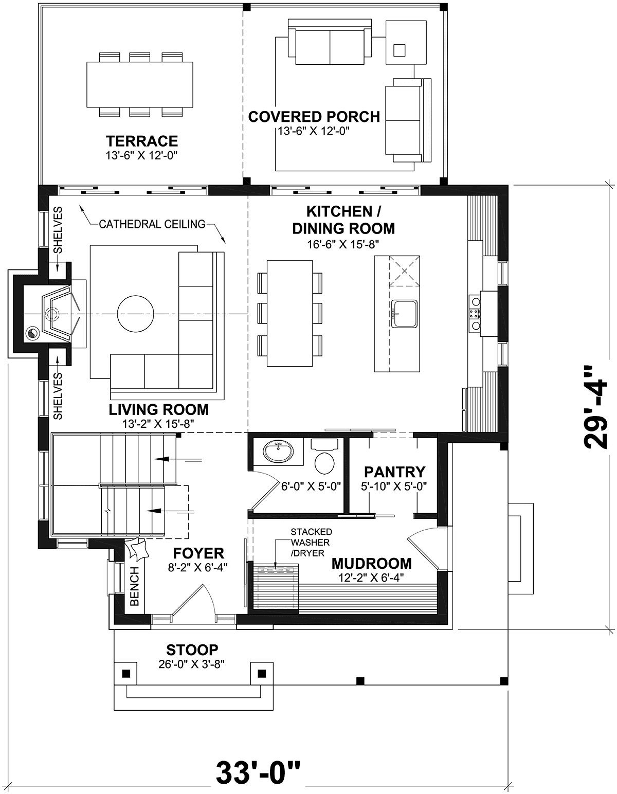 House Plan 81819 Level One