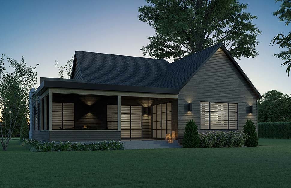 Bungalow, Contemporary, Modern Plan with 1555 Sq. Ft., 2 Bedrooms, 1 Bathrooms, 1 Car Garage Picture 5