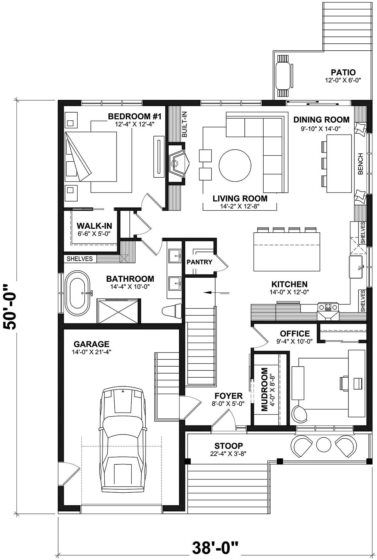 House Plan 81826 Level One