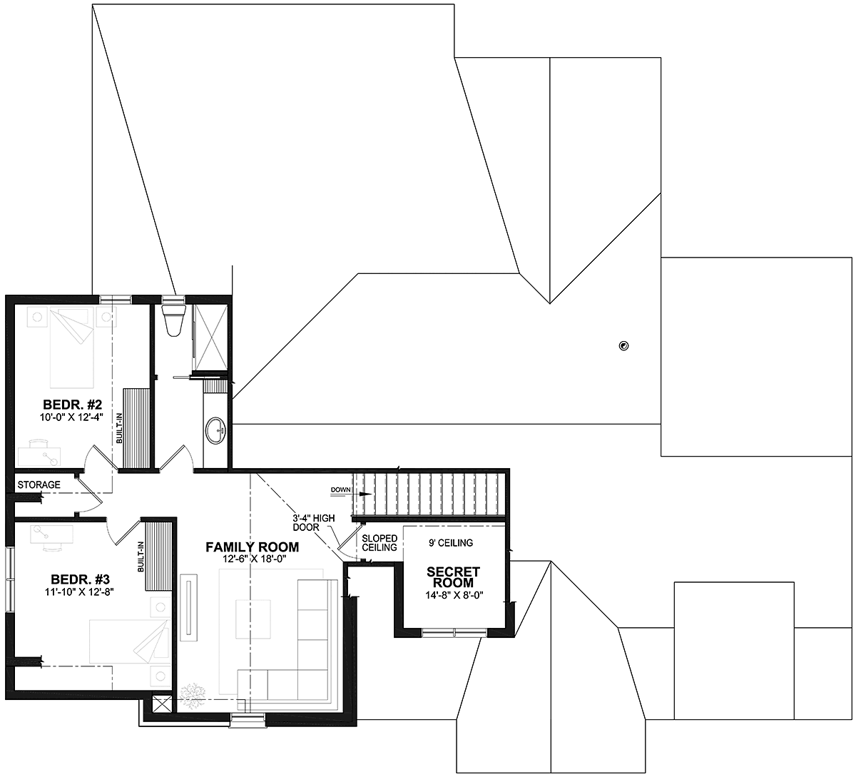 House Plan 81828 Level Two