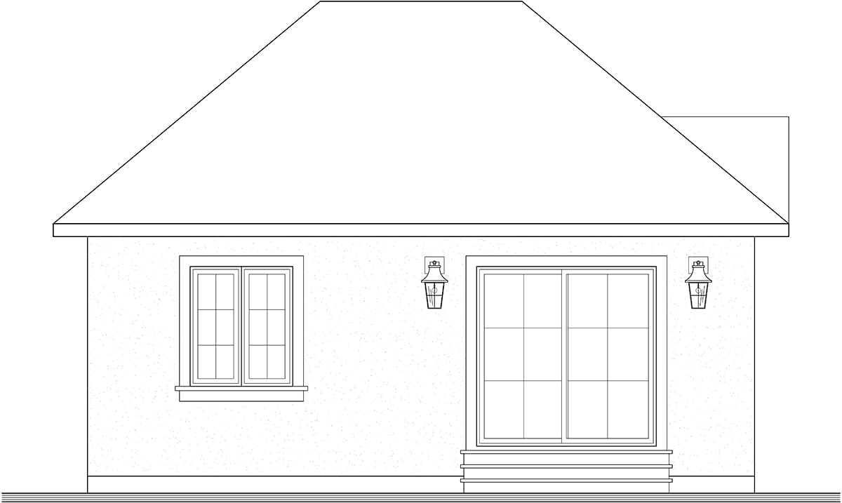 House Plan 81833 Rear Elevation