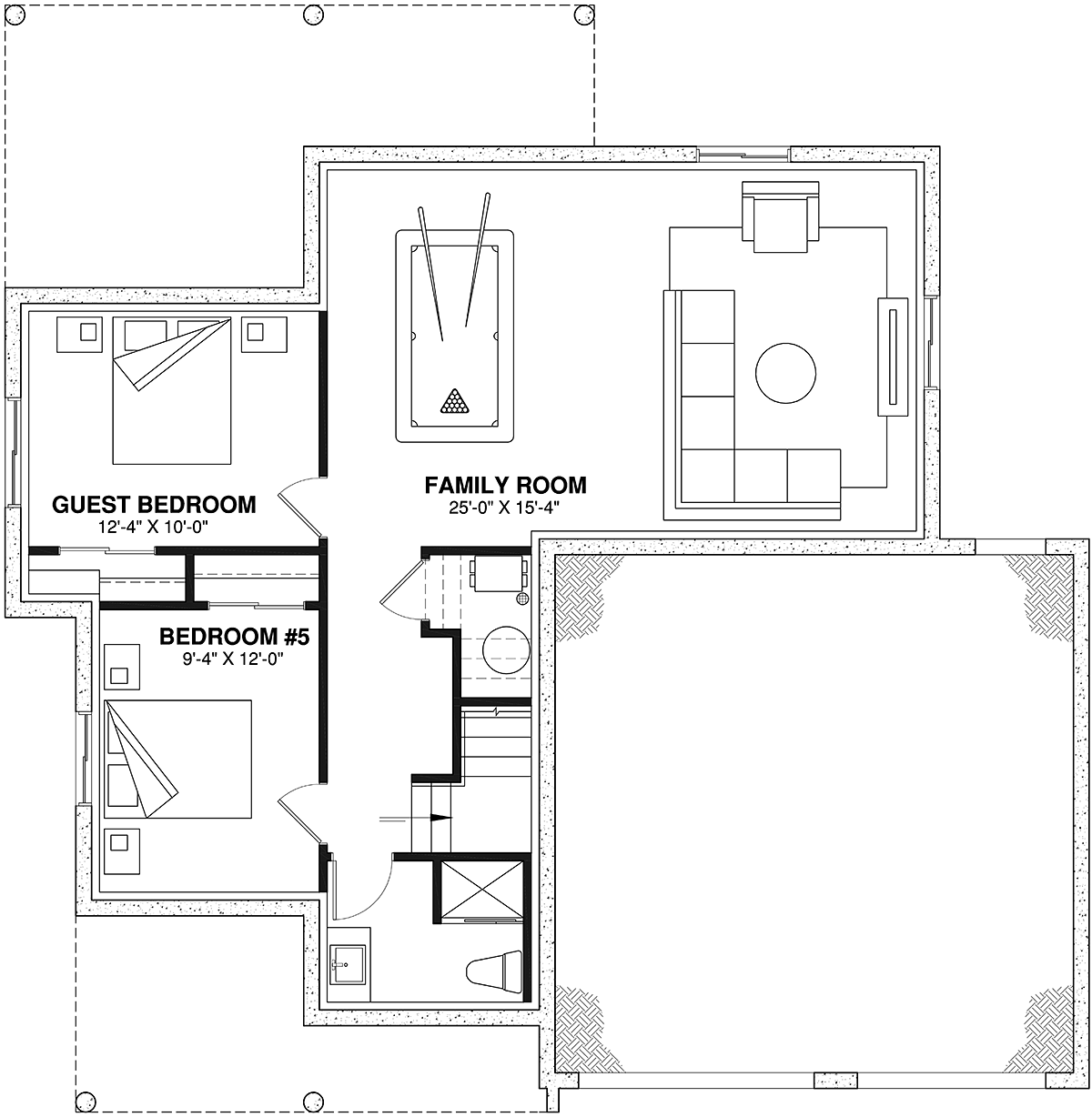 House Plan 81835 Lower Level
