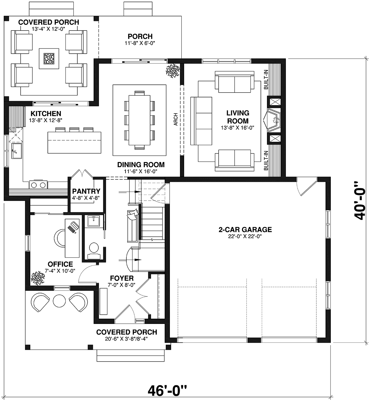 House Plan 81835 Level One