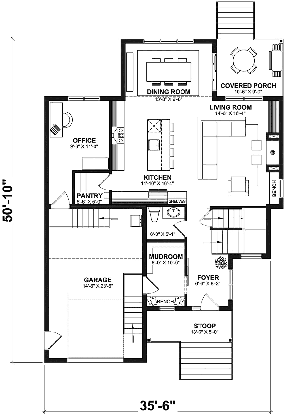 House Plan 81838 Level One