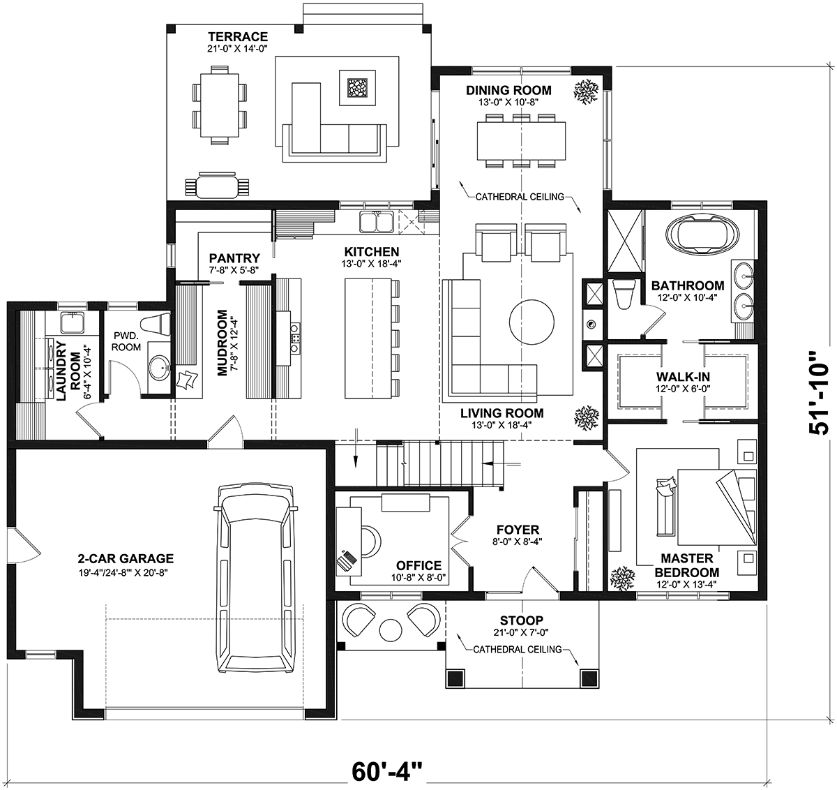 House Plan 81840 Level One